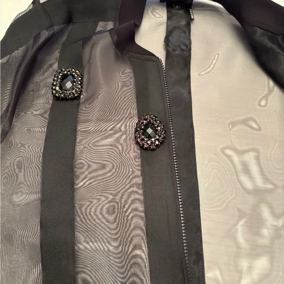 Jane & John by Tricotto Sheer Jacket w Vintage Rhinestones XL - Picture 8 of 14